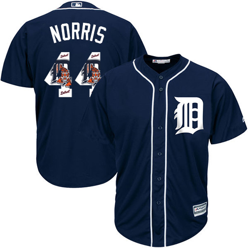 Tigers #44 Daniel Norris Navy Blue Team Logo Fashion Stitched MLB Jersey